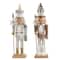 Santa's Workshop 15" Silver and Gold Snowflake Soldier Nutcracker Set